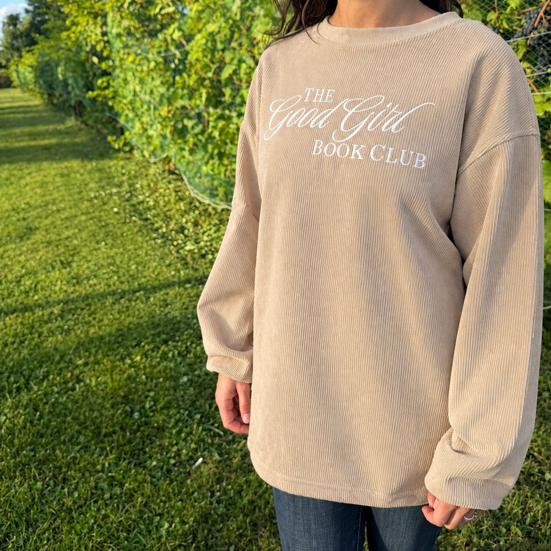 The Good Girl Book Club Crewneck (Beige)