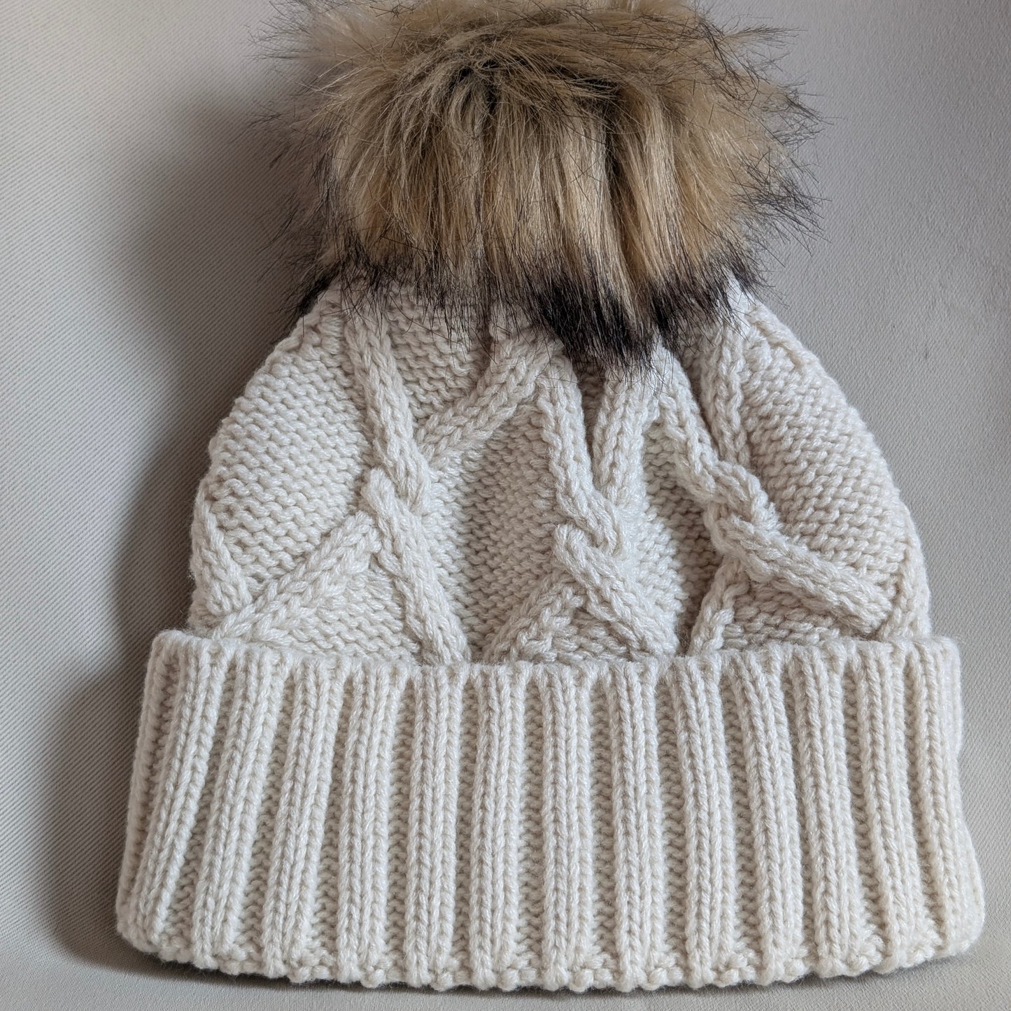 Faux Fur Pom Beanie