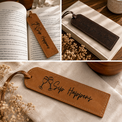 Leather Engraved Bookmark