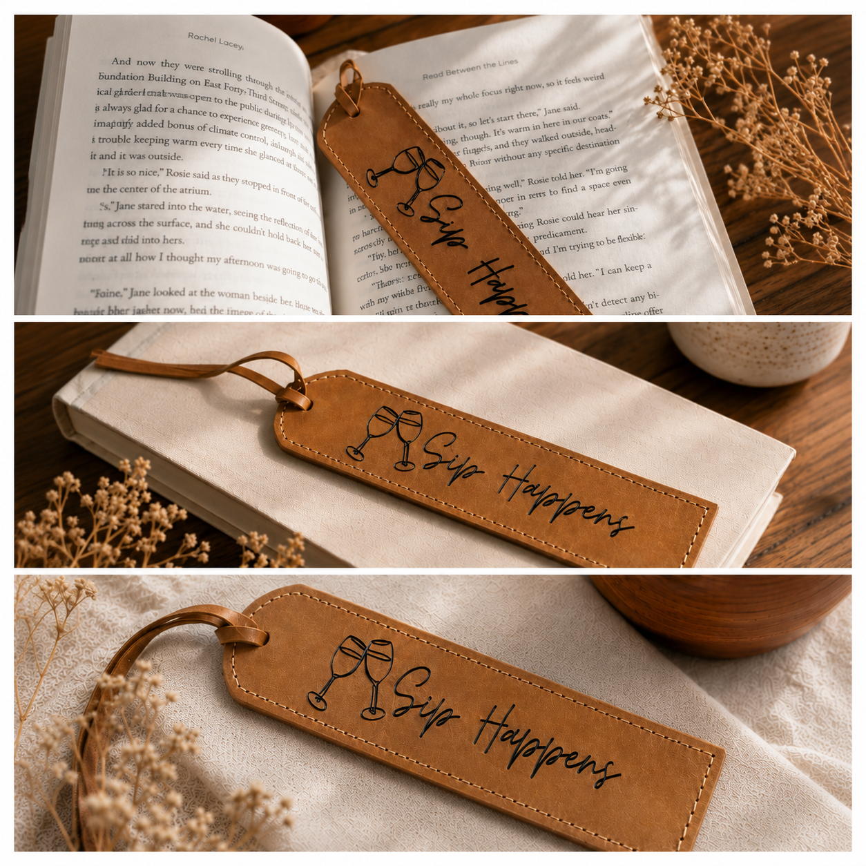 Leather Engraved Bookmark