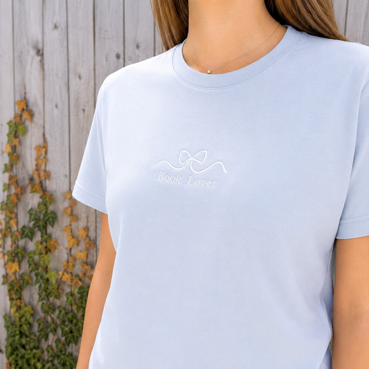 Book Lover T-Shirt - Light Blue