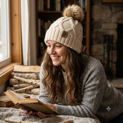 Good Girls Read Books Pom Beanie