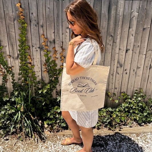 Spread Those Pages Book Club Tote Bag