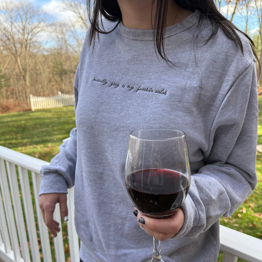 Morally Grey Is My Favorite Color Fleece Crewneck