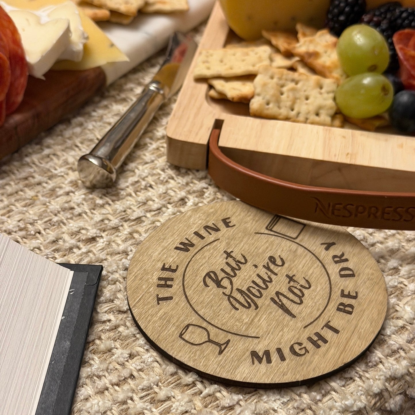 Cheeky Wood Coaster Set (Set of 4)